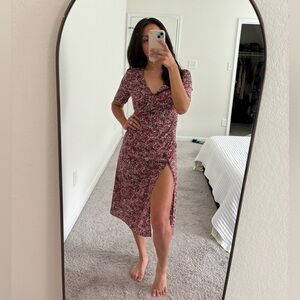 Nasty Gal Thigh Slit Midi Dress